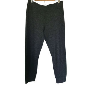 Jenni Kayne Cashmere Blend Lounge Pants in Charcoal Gray/Black Size Large
